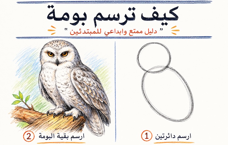 كيف ترسم بومةً